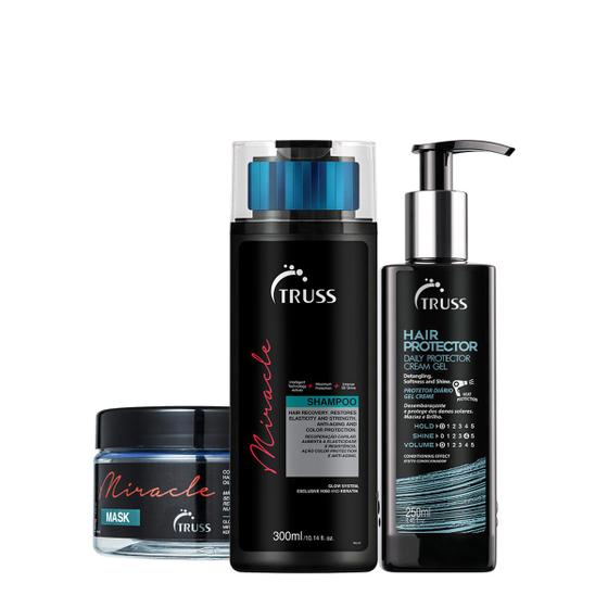 Imagem de Kit Truss Miracle Shampoo Máscara e Hair Protector (3 produtos)
