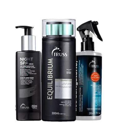 Imagem de Kit Truss Shampoo Equilibrium + Uso Obrigatorio + Night Spa