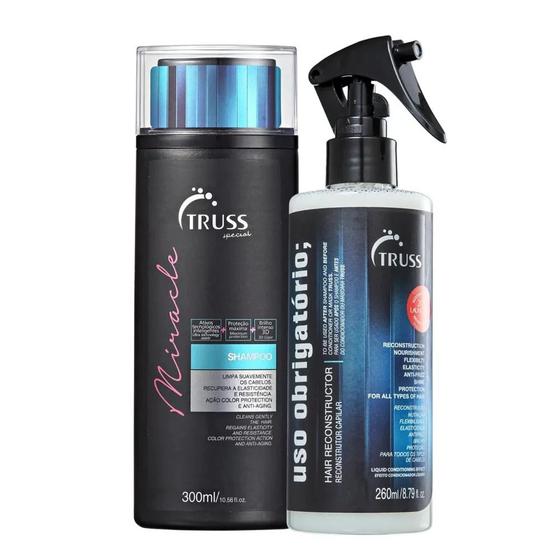 Imagem de Kit Truss Shampoo  Miracle 300ml + Uso Obrigatório 260ml