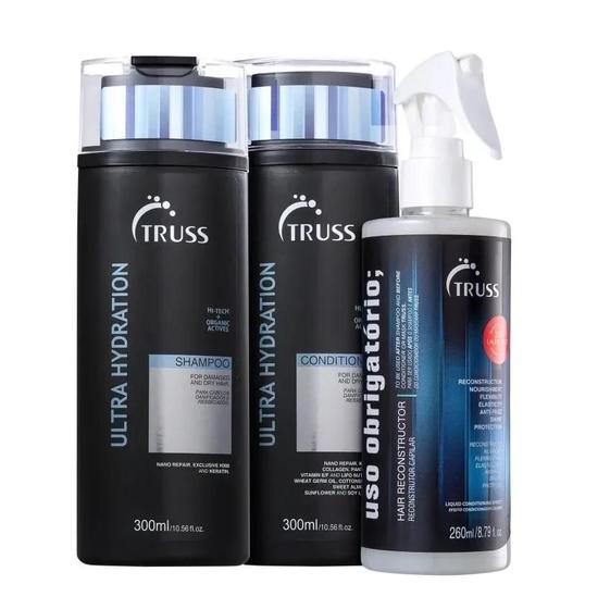 Imagem de Kit Truss Ultra Hydration - Shampoo 300ml + Condicionador 300ml + Uso Obrigatório 260ml