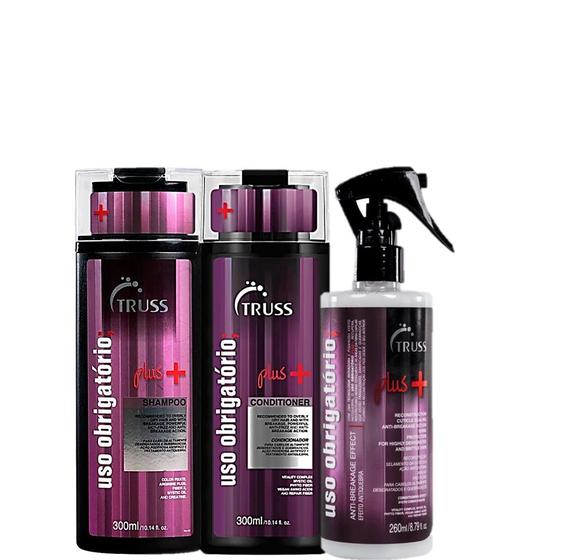 Imagem de Kit Truss Uso Obrigatorio Plus Limpeza Suave e Acao Anti Frizz (3 Produtos)