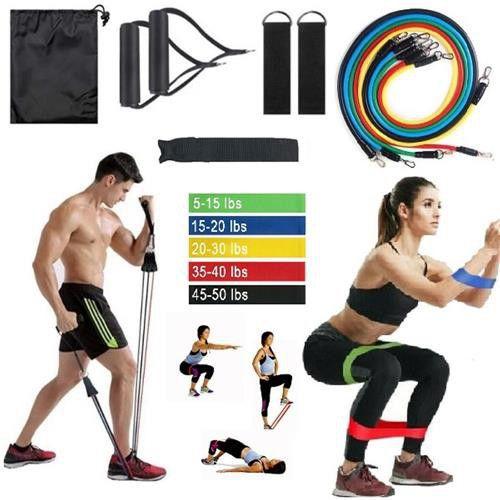 Kit Tubing Elástico 11 Itens Treinamento Funcional Musculação Menor preço em Kit Tubing Elástico 11 Itens Treinamento Funcional Musculação