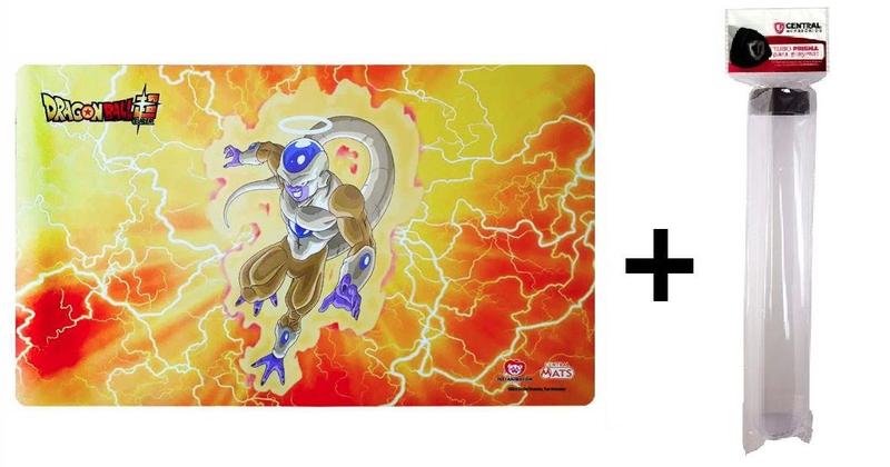 Imagem de Kit Tubo PRISMA Playmat Tapete p/ jogo de cards Dragon Ball