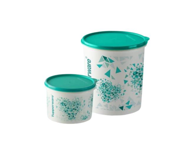 Imagem de Kit tupper caixa coração verde da tupperware