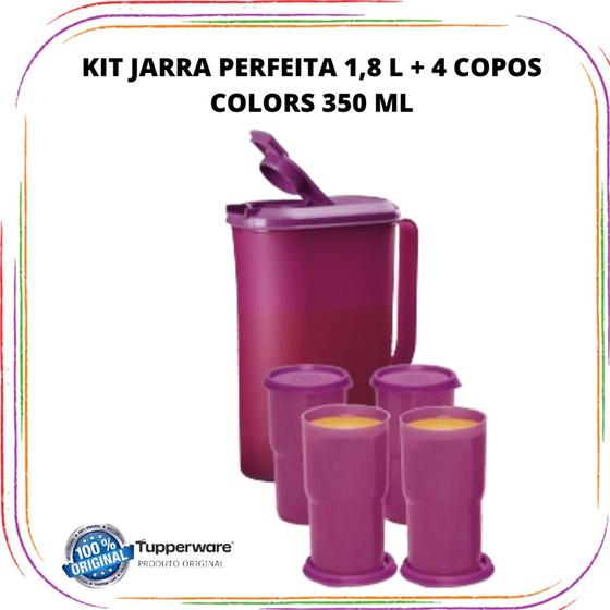 Imagem de Kit Tupperware Jarra Perfeita 1,8 litro + 4 Copos