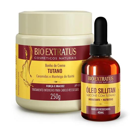 Imagem de Kit Tutano Bio Extratus Banho Creme + Óleo Sillitan 250Ml/G