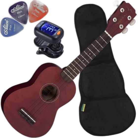 Imagem de Kit Ukulele Acústico Soprano Vogga Vuk303 Bc Fosco