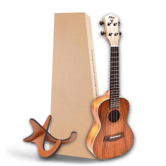 Imagem de Kit Ukulele Concerto Com Suporte Nylon Com Capa PHX UKP242