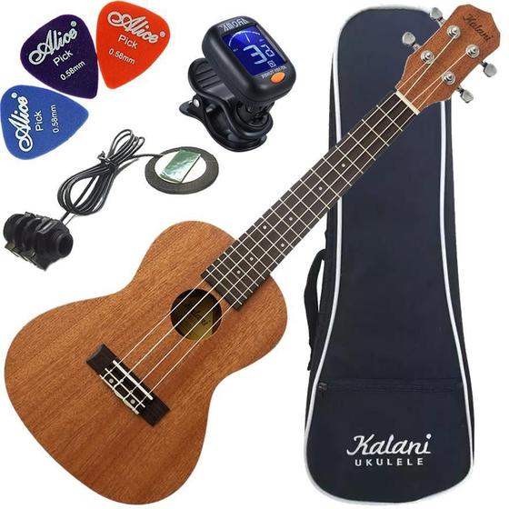 Imagem de Kit Ukulele Concerto Elétrico Kal220 Cs Série Tribes Kalani