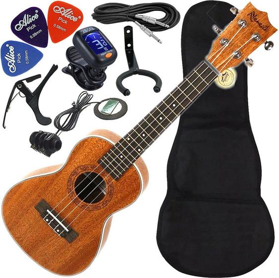 Imagem de Kit Ukulele Concerto Eletroacústico Namastê NU23-MGQ Spanking Lateral Abaolado UX02