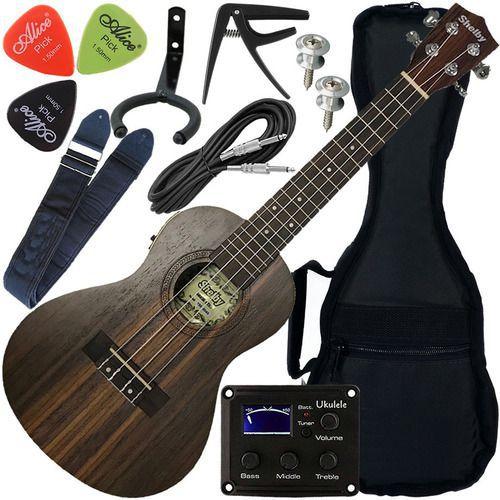 Kit Ukulele Shelby Concerto Elétrico Com Equalizador Su23re Ukulele