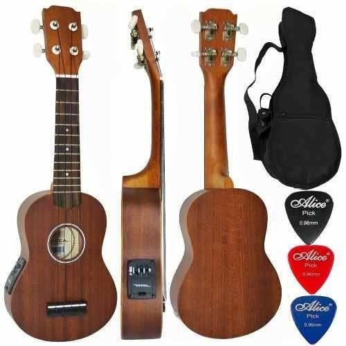 Imagem de Kit Ukulele Soprano Eletroacústico Completo Vuk309 Vogga