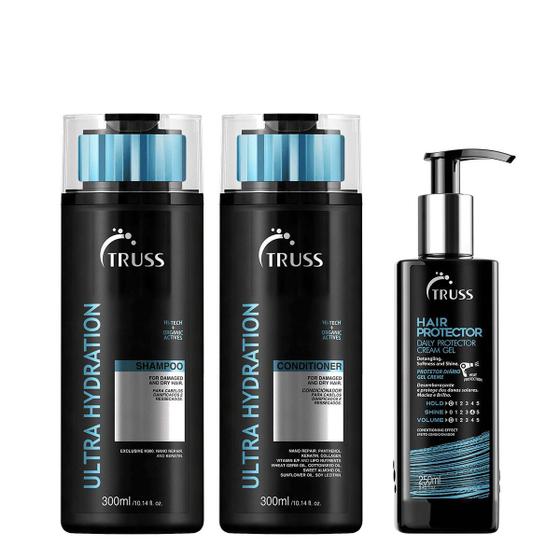 Imagem de Kit Ultra Hydration Shampoo + Condicionador e Leave-in Hair Protector - Truss