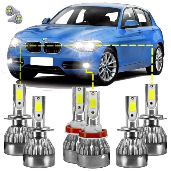 Imagem de Kit Ultra Led Completo Bmw 118I 2012 A 2019 20000Lm 6500K