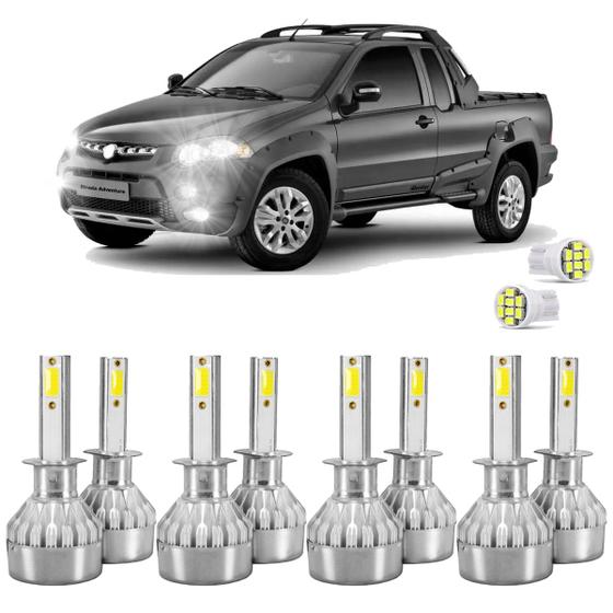 Imagem de Kit Ultra Led Completo Strada Adventure 2013 2014 15 20000Lm