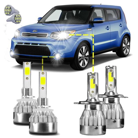 Imagem de Kit Ultra Led Kia Soul 2010 A 2016 20000Lm 6500K