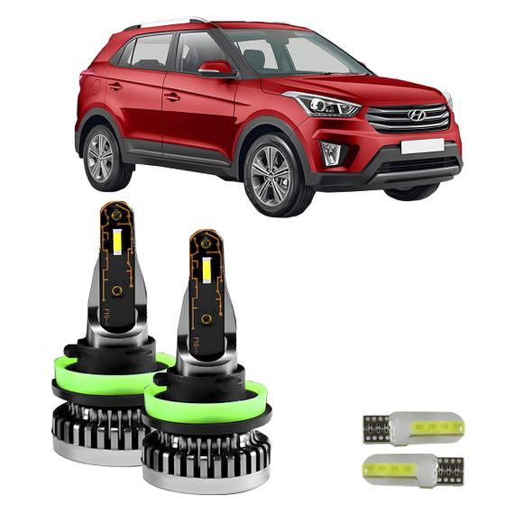 Imagem de Kit ultra led nano hyundai creta 1.6 2017/2021 30000 lúmens 6500k (h11) - canceller