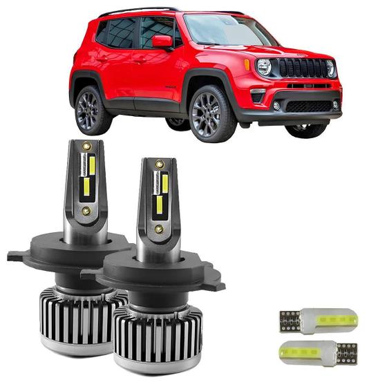 Imagem de Kit Ultra Led Nano Jeep Renegade 2016/2021 30000 Lúmens