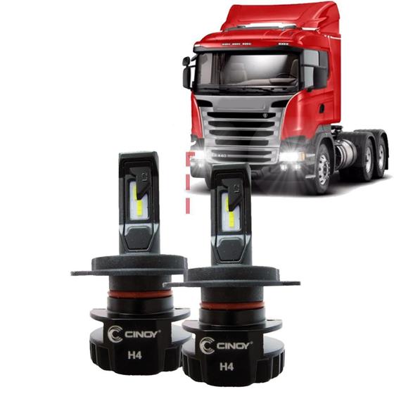 Imagem de Kit Ultra Led Plus Scania Serie 4 Alto Baixo H4 6000Lm Cinoy