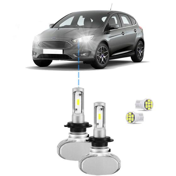 Imagem de Kit Ultra Led S1 Farol Baixo Ford Focus 09/19 12000Lm 6500K