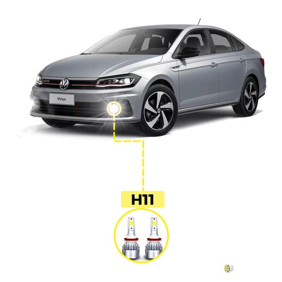 Imagem de Kit Ultra LED Volkswagen Virtus 2018/2022 20000 Lúmens 6500K