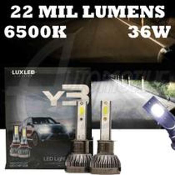 Imagem de Kit Ultra Led Y3 Super Branco 6500k 36w 22000 Mil Lumens HB3