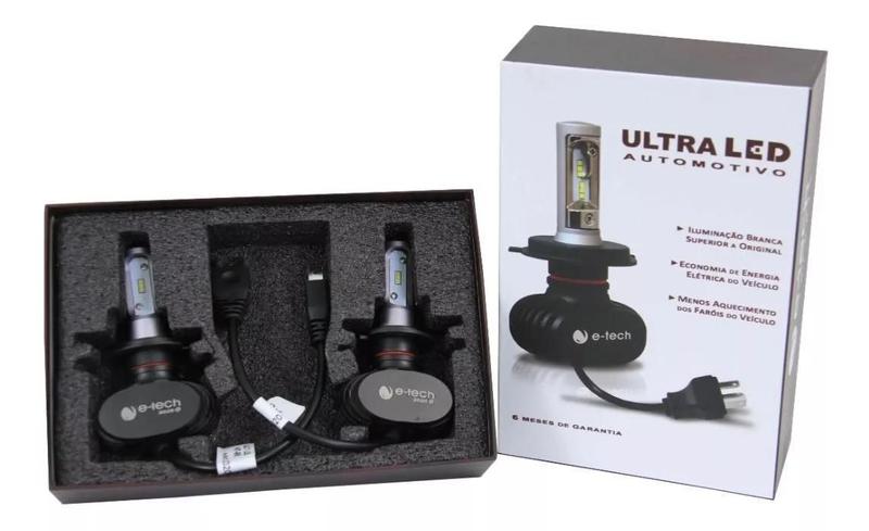 Imagem de Kit Ultraled Etech 12000 Lumêns 8000K Farol Alto E Baixo