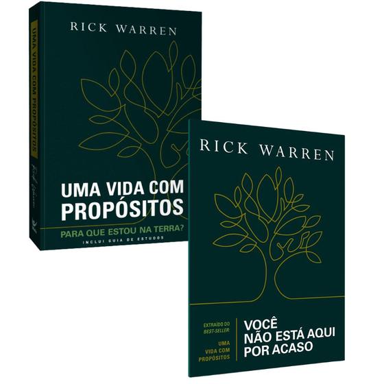 Imagem de Kit Uma Vida com Propósitos + Você não Está Aqui por Acaso, Rick Warren - Vida