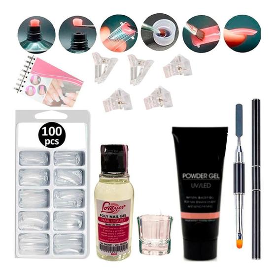 Kit Unha De Gel Alongamento Polygel Poligel Molde F1 Unhas - Casa_da ...