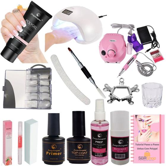 Imagem de Kit Unha Polygel + Nail Drill Cabine Sun5 Fengshangmei Novo