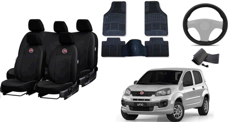Imagem de Kit Uno12-18 com Capas de Couro e Tapete Resistente