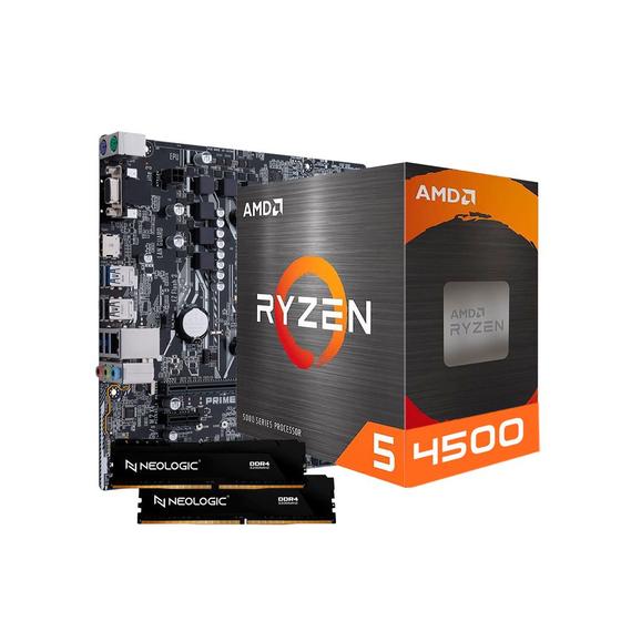 Imagem de Kit Upgrade Amd Ryzen 5 4500, Placa Mae A320M, 32Gb Ddr4, Neologic - Nli84628