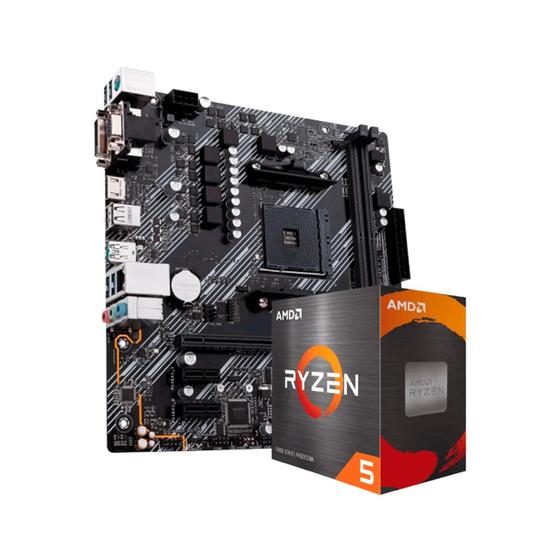 Imagem de Kit Upgrade AMD Ryzen 5 5500 Placa Mãe A520M DDR4
