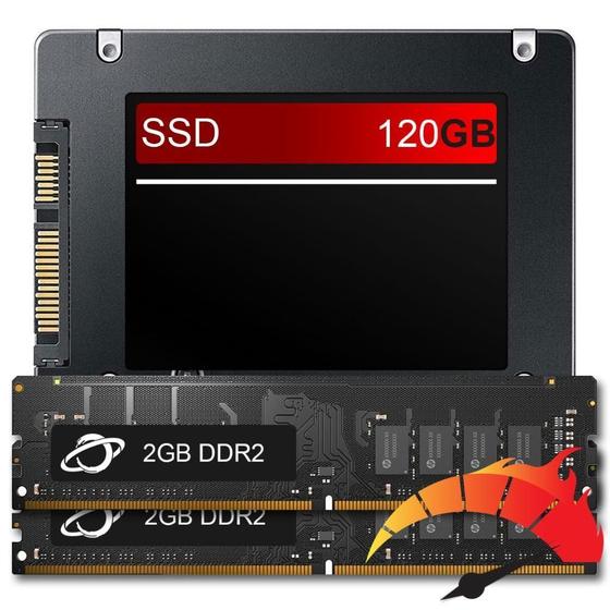 Imagem de Kit Upgrade De Alto Desempenho - Ssd 240Gb + 4Gb Ram Ddr2