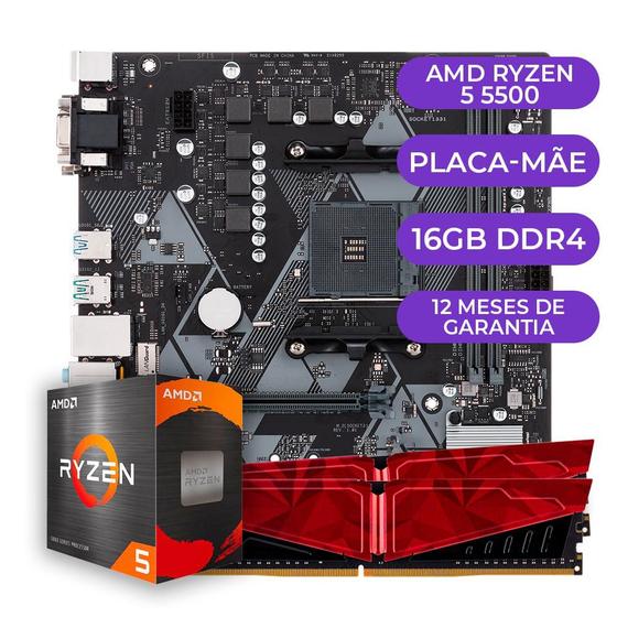 5500 5 Ryzen Amd Gamer Upgrade Kit 16GB 計 ×2 8gb DDR4 5500 5 Ryzen B450 + Preto Cor Ddr4 16gb + B450m マザーボード