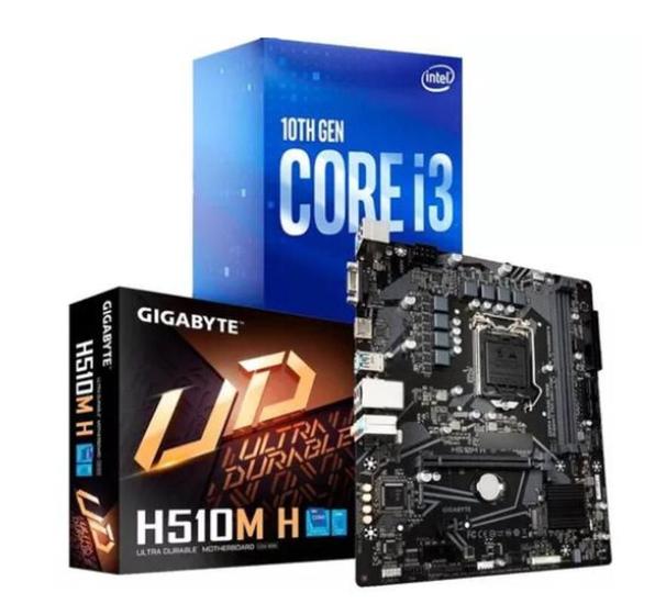 Imagem de Kit Upgrade Gamer - Intel Core I3 10ºg+ GIGABYTE H510+ 8gb Ddr4 Gamer + SSD NVME 120GB