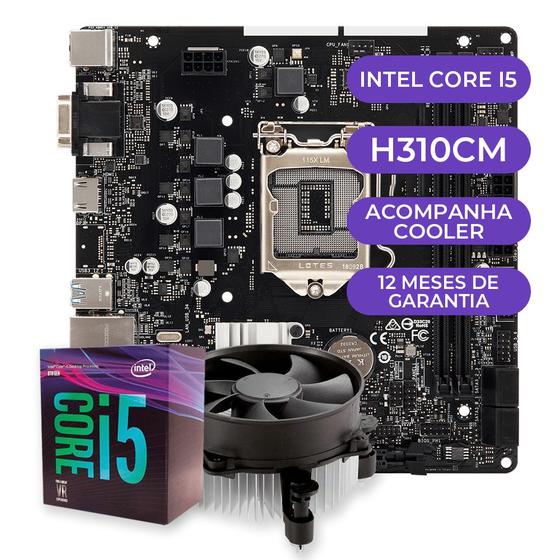 Imagem de Kit Upgrade Gamer Intel Core  i5-8500 + Cooler + Placa Mãe