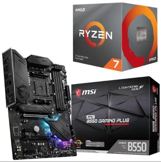 Imagem de Kit Upgrade Gamer - Kit B550 Msi Pro-Vdh WiFi + Amd Ryzen 7 5700g + 16gb 3200mhz RGB + SSD NVME 128GB