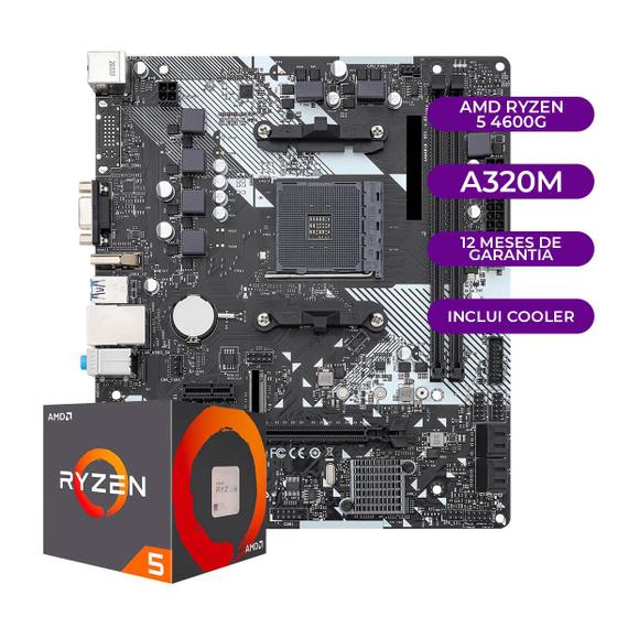 Kit Upgrade Gamer, Processador AMD Ryzen 5 4600G + Placa Mãe A320M é boa?