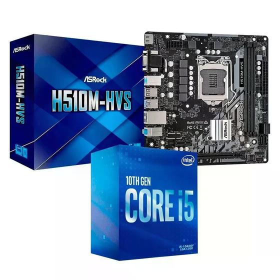 Imagem de Kit Upgrade Intel Core I5 10400F, Asrock H510M-Hvs, Ddr4