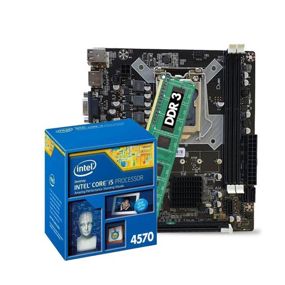 Imagem de Kit Upgrade Intel Core I5 4570 + Placa Mãe H81 + 8Gb Ddr3