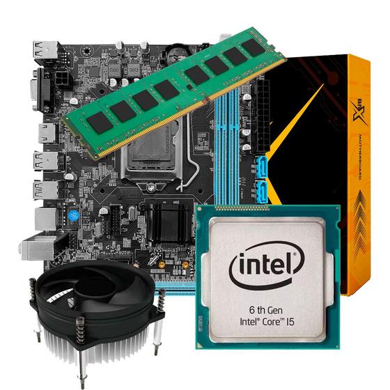Imagem de Kit Upgrade Intel Core I5 6500 3.2GHZ Placa Mãe H110 8GB Ram DDR4