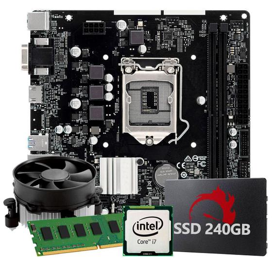 Imagem de Kit Upgrade Intel Core I7 8 Geração, 8Gb Ram, Ssd 240Gb,