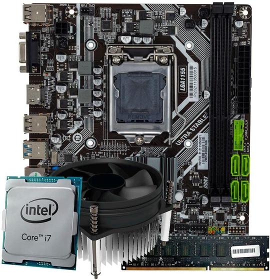 Imagem de Kit Upgrade Intel Core I7 Segunda H61 Ram 8GB DDR3