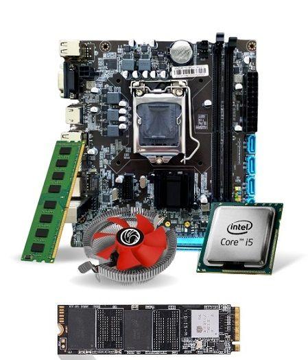Imagem de Kit Upgrade Pl Mãe H110 + Proc. I5 7400 + Mem. 16gb Ddr4 + Cooler + M.2 256gb