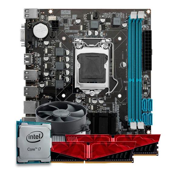 Kit Upgrade, Processador Intel core i7, Placa mãe + 16GB de memória ram Menor preço em Kit Upgrade, Processador Intel core i7, Placa mãe + 16GB de memória ram