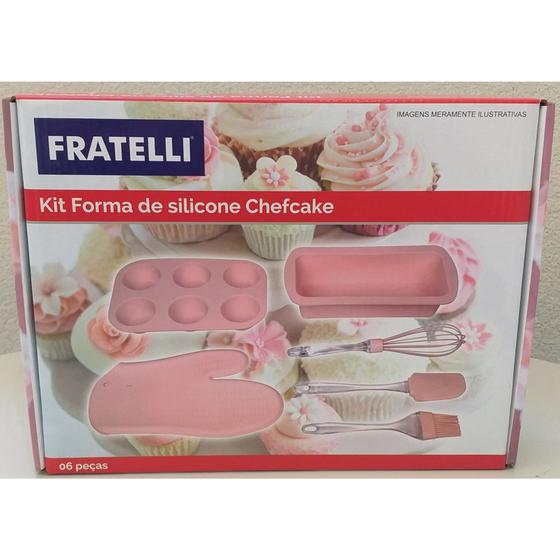 Imagem de Kit Utensílios Cozinha Confeitaria Silicone Espátula Formas