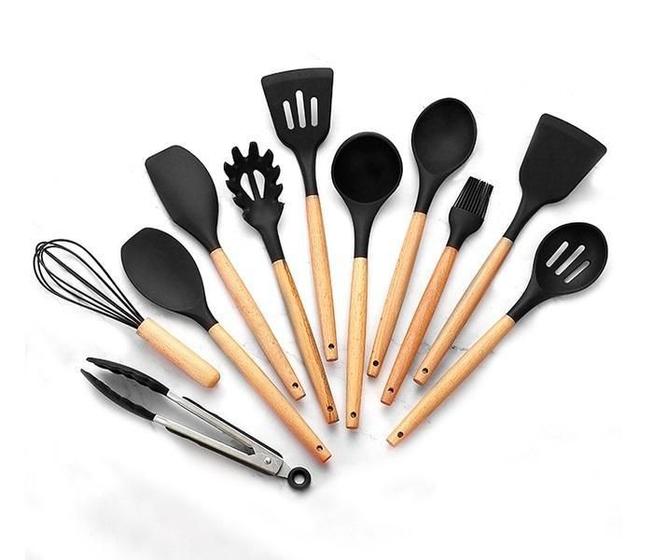 Imagem de Kit Utensílios De Cozinha De Silicone - 12 Peças