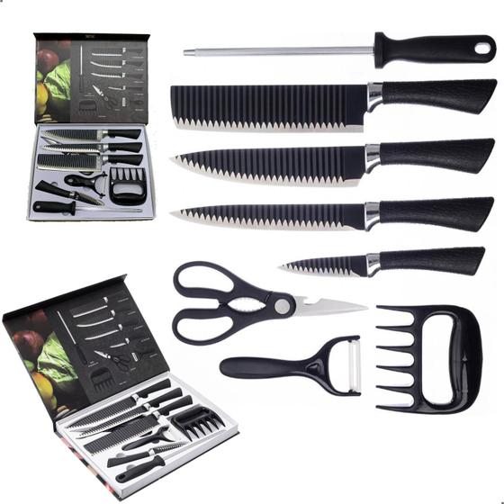 Imagem de Kit utensílios e facas para Churrasco premium 8 peças