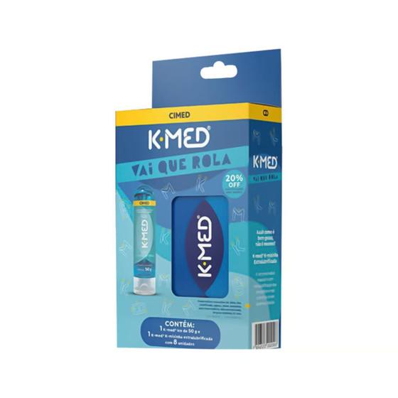 Imagem de Kit Vai que Rola K-Med Ice Efeito Gelado 50g + 8 Preservativos Extra Lubrificados K-Med